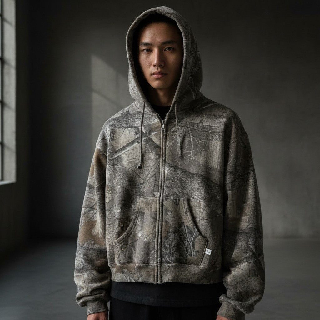 Camo Zip-Up Hoodie™